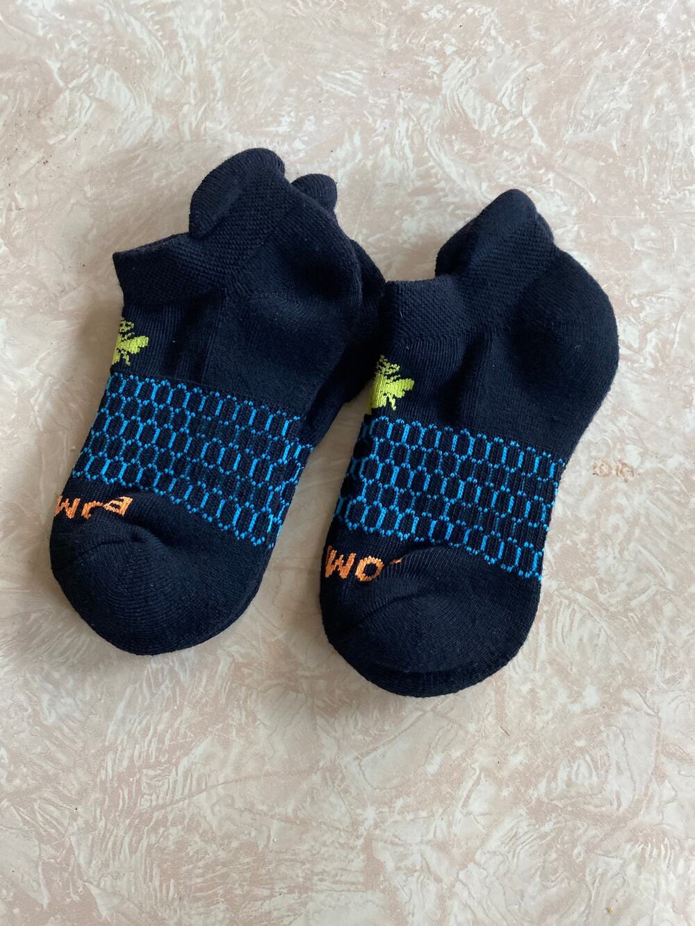 Brand New Bombas Kids Size 2-8 Black Ankle Length Socks